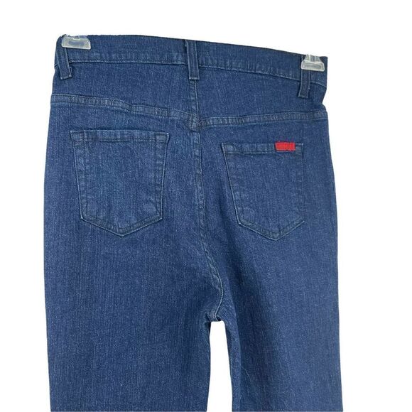 Bell Bottom Jeans High Rise Dark Wash Stretch Fit GJG Brand Juniors Size 11 Boho - Picture 3 of 7